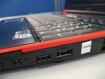 MSI notebook with ESATA port